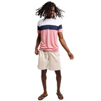Short Sleeve Color Block Crew Neck Tee