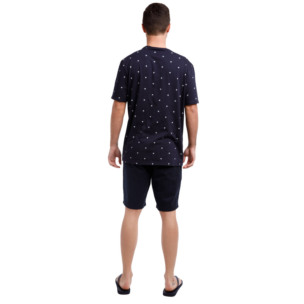 Patterned Print Jersey Crew Neck Tee | Mini Palms