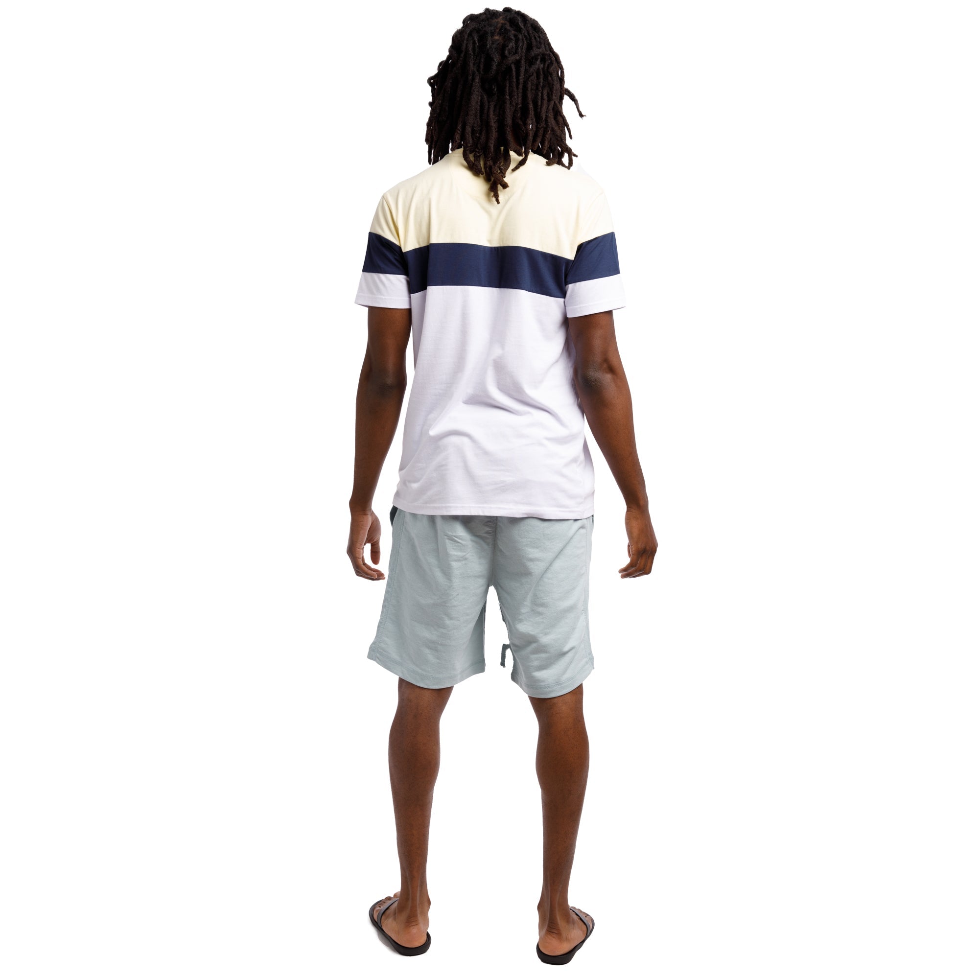 Short Sleeve Color Block Crew Neck Tee