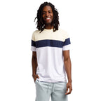 Short Sleeve Color Block Crew Neck Tee