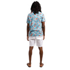 Printed Stretch Short Sleeve Crew Neck Tee | Flamingo Paradise