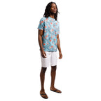 Printed Stretch Short Sleeve Crew Neck Tee | Flamingo Paradise