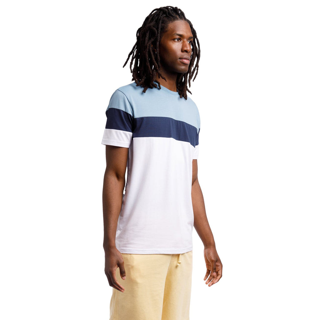 Short Sleeve Color Block Crew Neck Tee