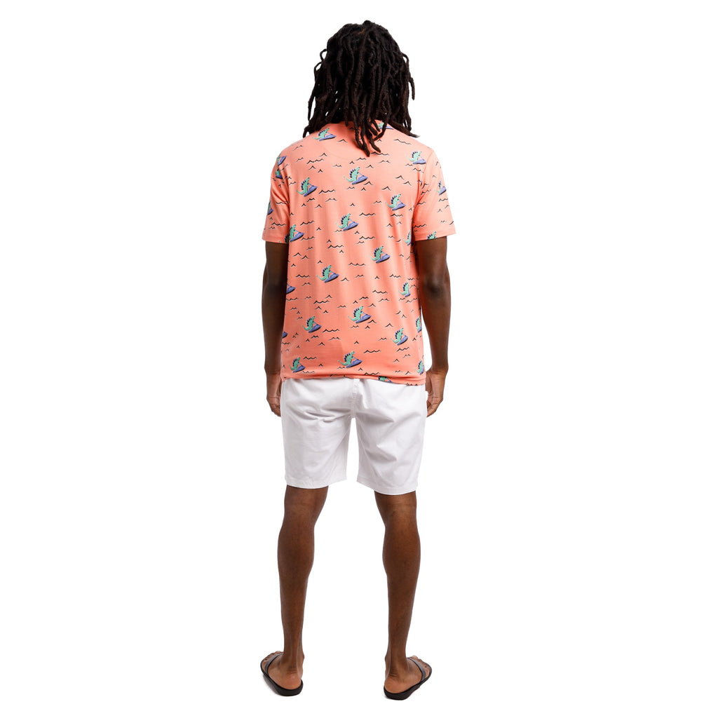 Printed Stretch Short Sleeve Crew Neck Tee | Jet Skiing BC