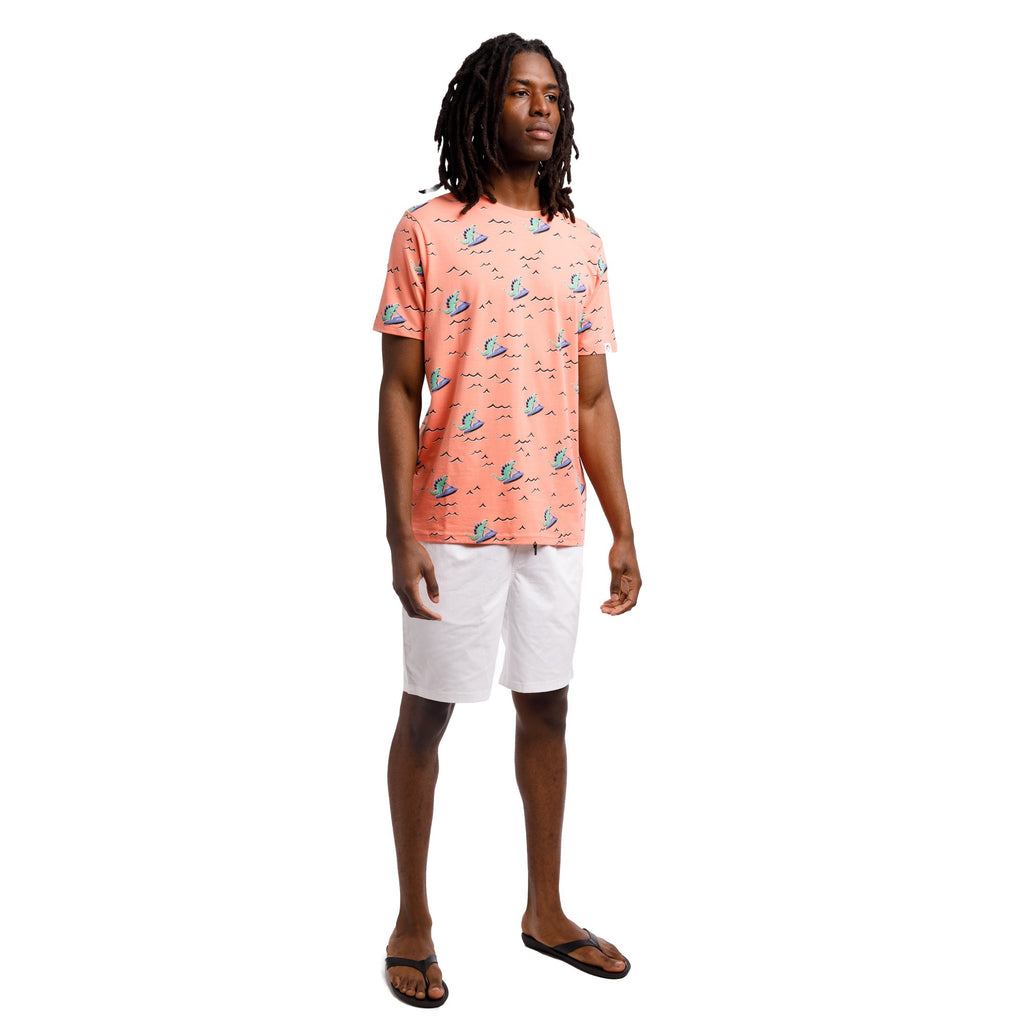 Printed Stretch Short Sleeve Crew Neck Tee | Jet Skiing BC