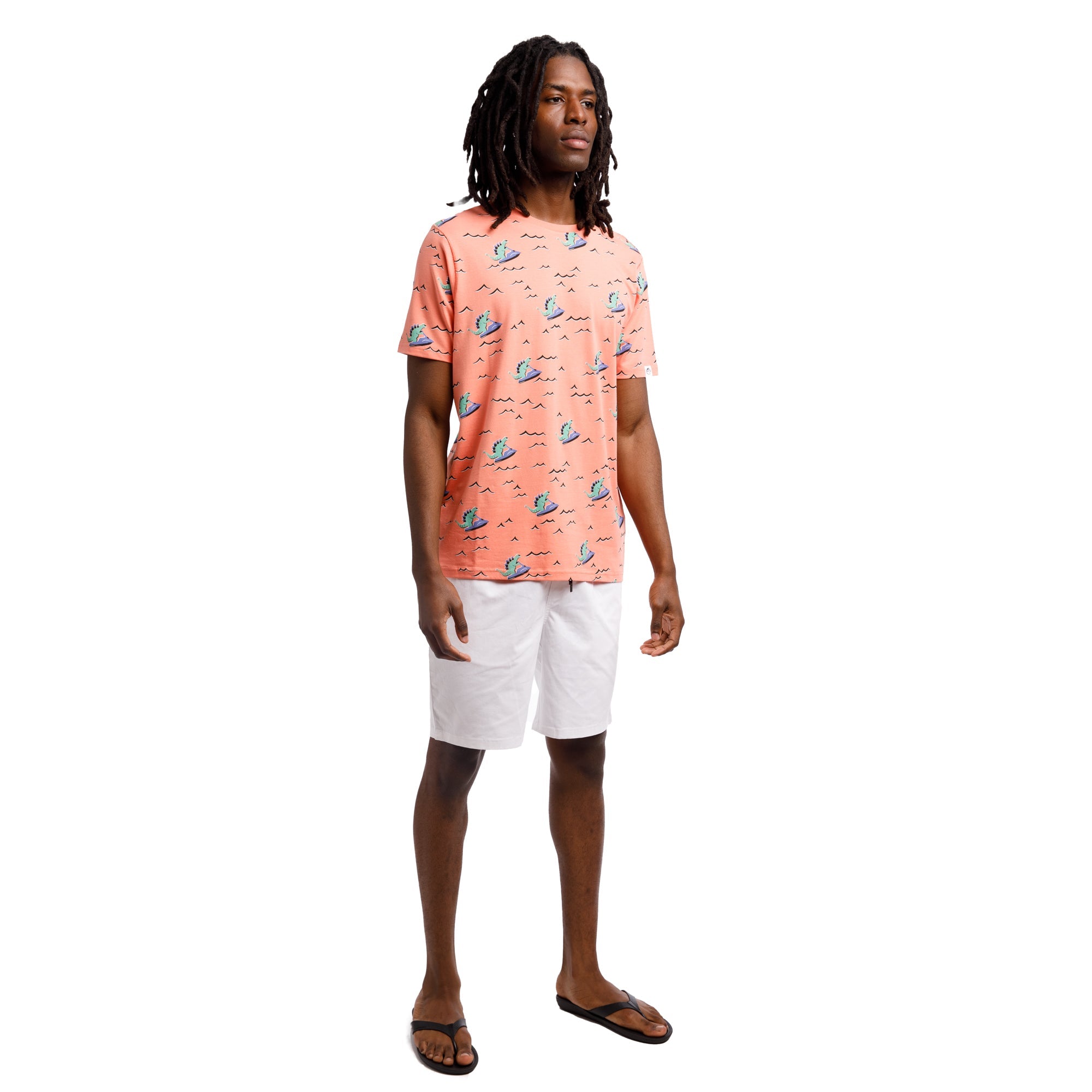 Printed Stretch Short Sleeve Crew Neck Tee | Jet Skiing BC