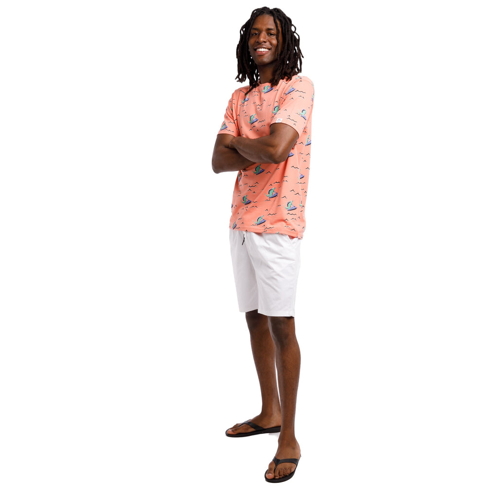 Printed Stretch Short Sleeve Crew Neck Tee | Jet Skiing BC