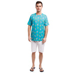 Printed Stretch Short Sleeve Crew Neck Tee | Lookin' Cool By The Pool