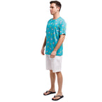 Printed Stretch Short Sleeve Crew Neck Tee | Lookin' Cool By The Pool