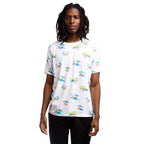 Printed Stretch Short Sleeve Crew Neck Tee | Jurassic Palms