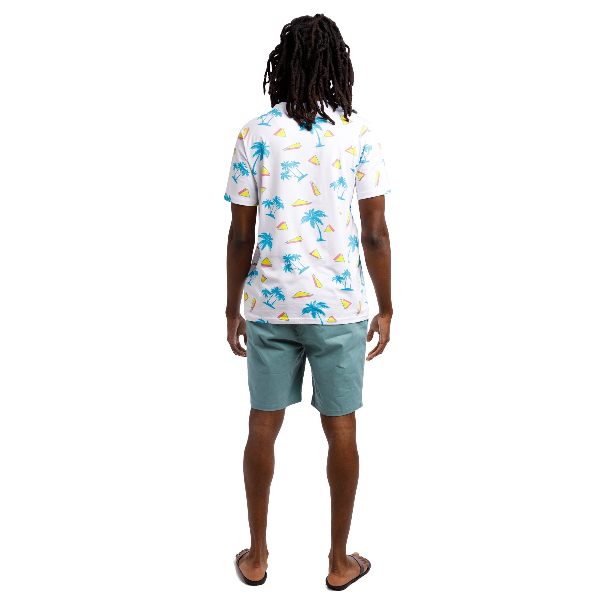 Printed Stretch Short Sleeve Crew Neck Tee | Saved By The Palm