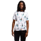 Printed Stretch Short Sleeve Crew Neck Tee | Parrot Paradise