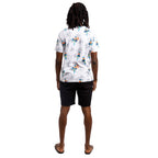 Printed Stretch Short Sleeve Crew Neck Tee | Parrot Paradise