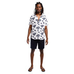 Super Soft Relaxed Printed Short Sleeve Button Up Shirt | Cherry Blossoms