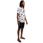 Super Soft Relaxed Printed Short Sleeve Button Up Shirt | Cherry Blossoms