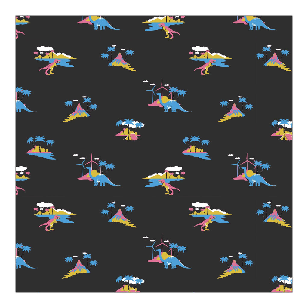 Printed Stretch Short Sleeve Crew Neck Tee | Jurassic Palms