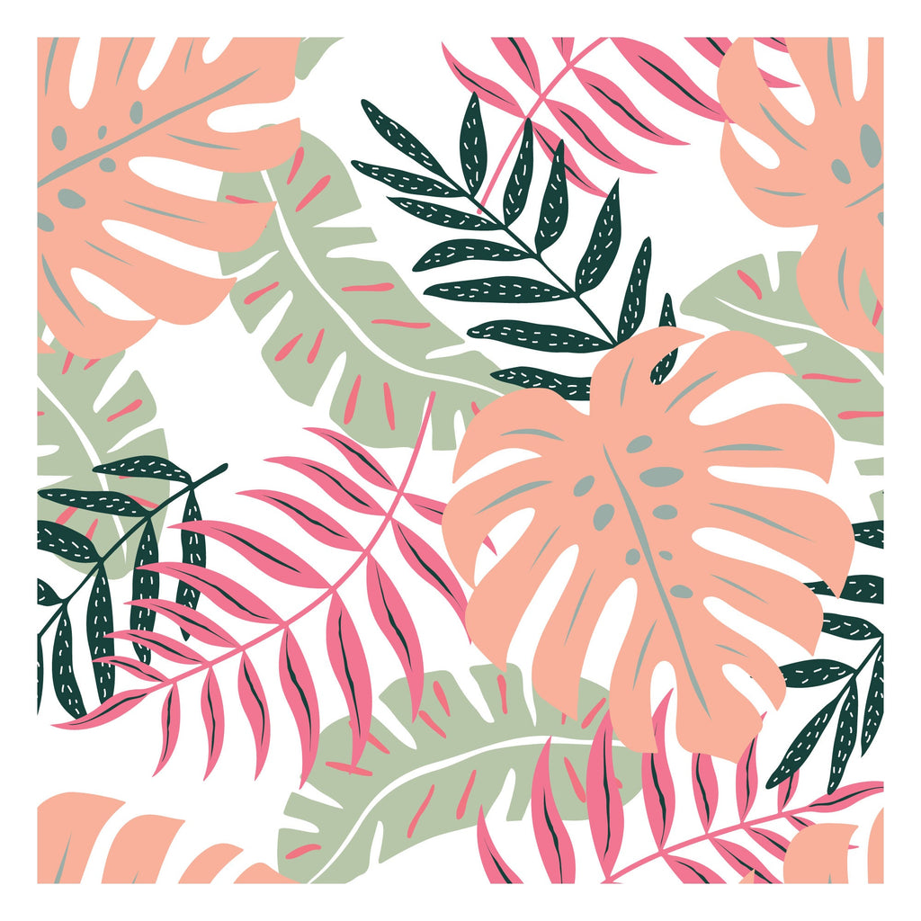 Printed Stretch Short Sleeve Crew Neck Tee | Tropical Forest