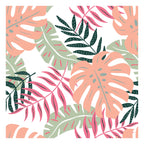 Printed Stretch Short Sleeve Crew Neck Tee | Tropical Forest