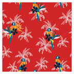 Printed Stretch Short Sleeve Crew Neck Tee | Parrot Paradise