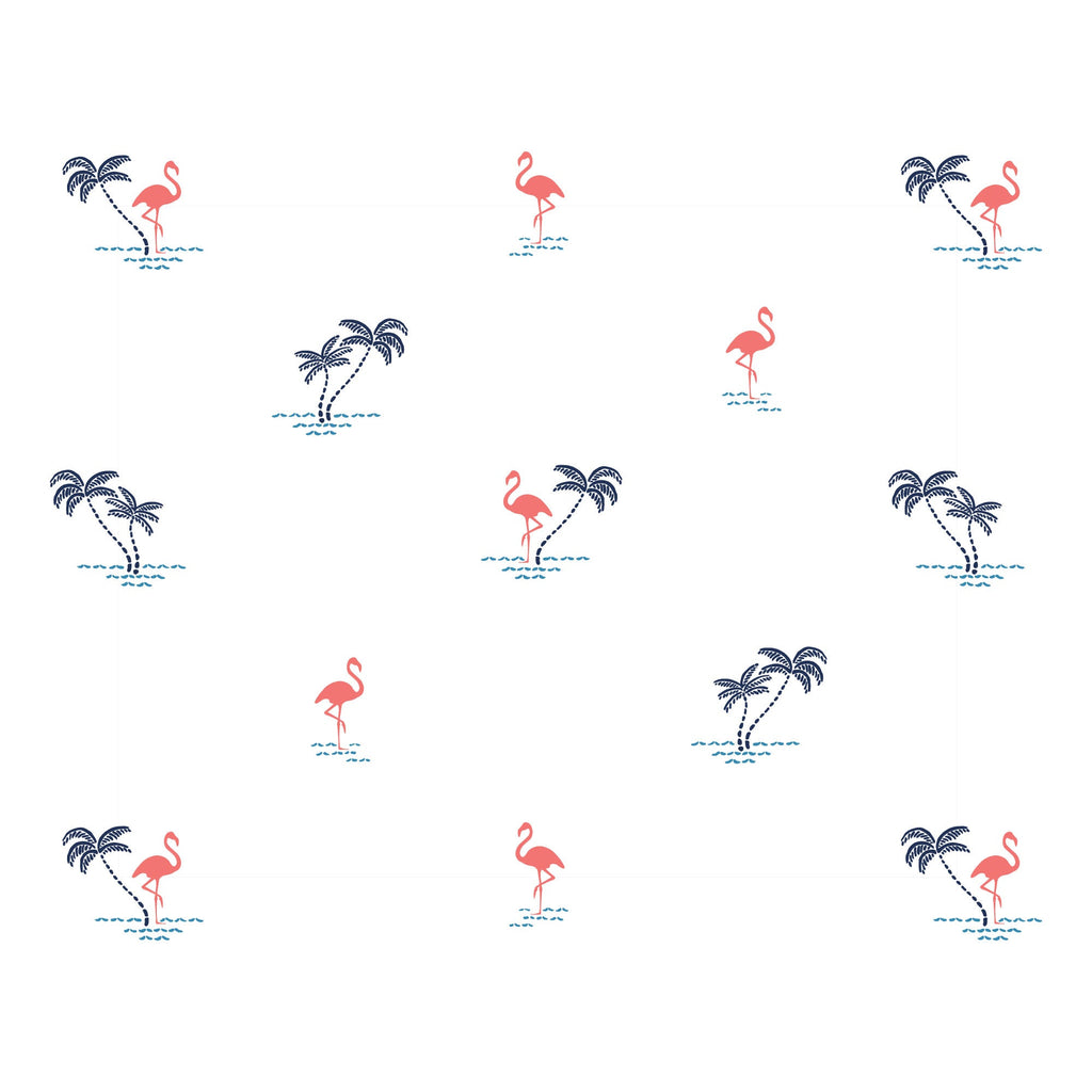 Super Soft Short Sleeve Printed Crew Neck | Flamingos & Palms