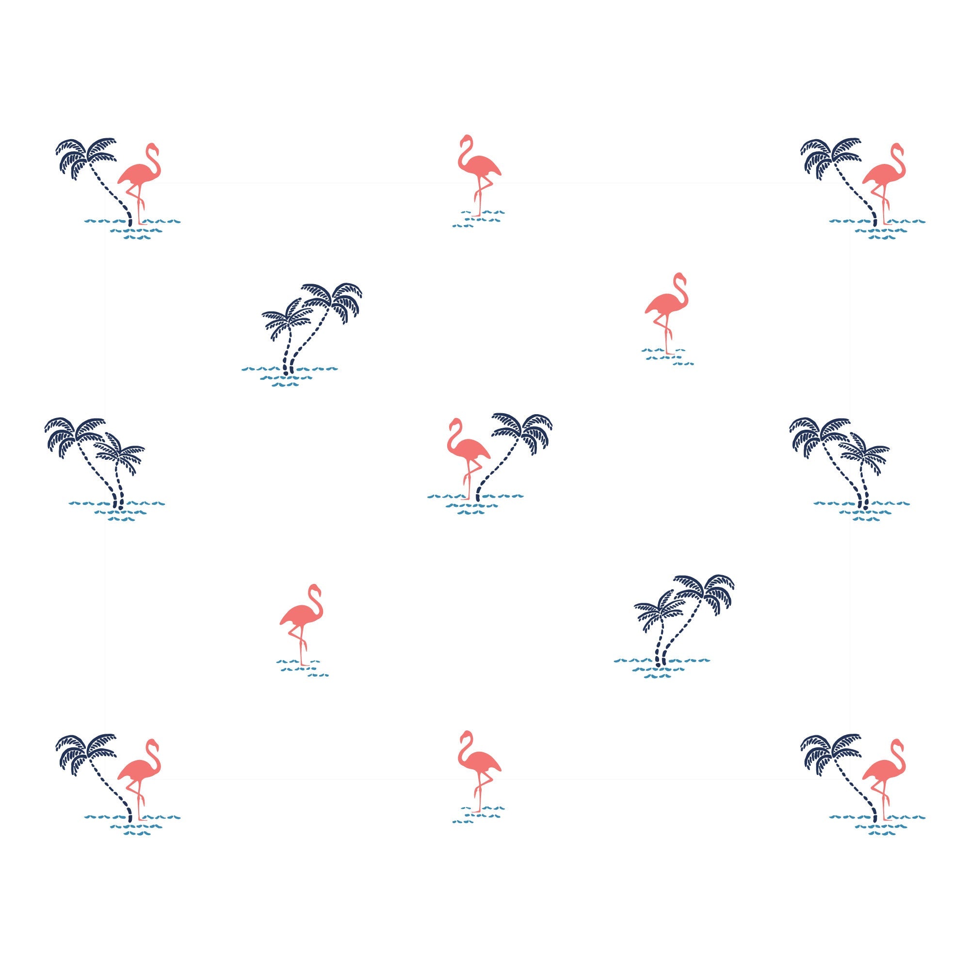 Super Soft Short Sleeve Printed Crew Neck | Flamingos & Palms