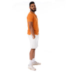 Organic Short Sleeve Henley T-Shirt / Orange