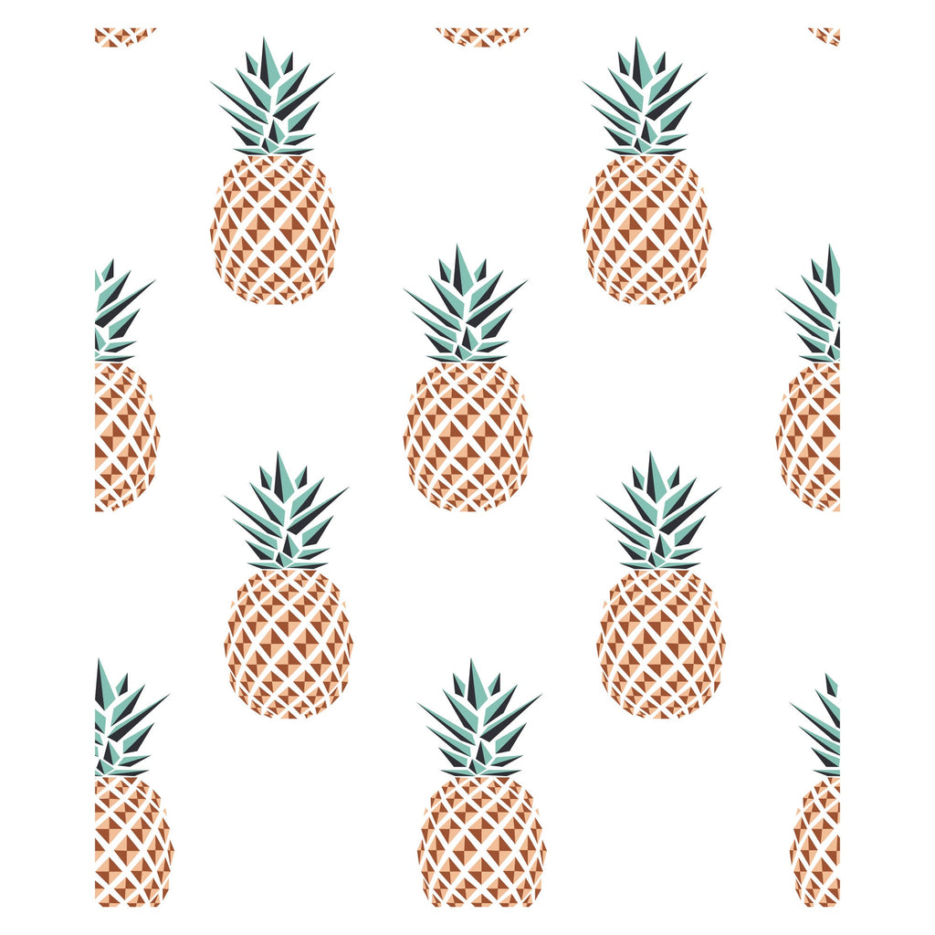 Printed Poplin Short Sleeve Button Up Shirt | Pineapples